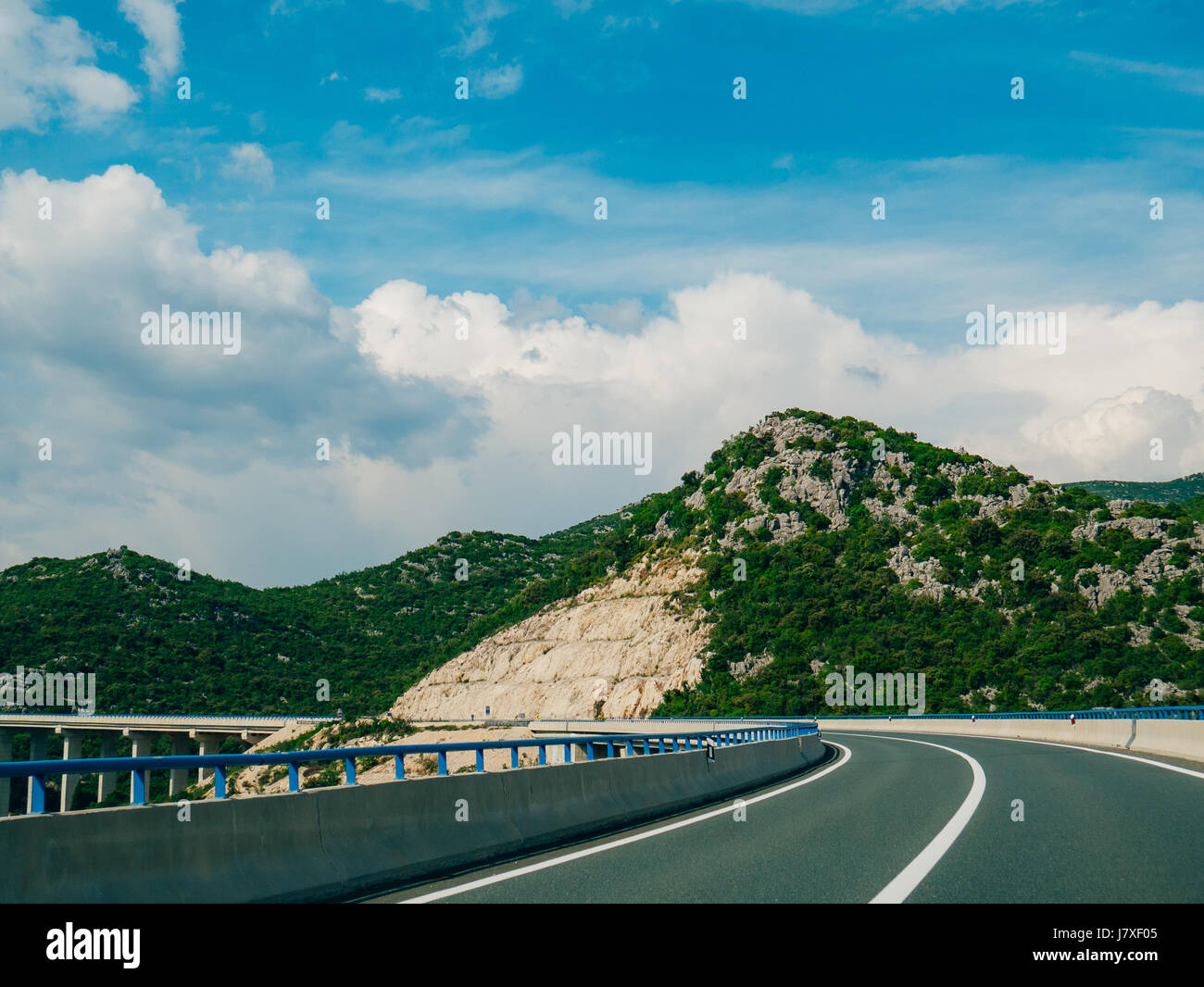 Highway. Motorway in Croatia Stock Photo