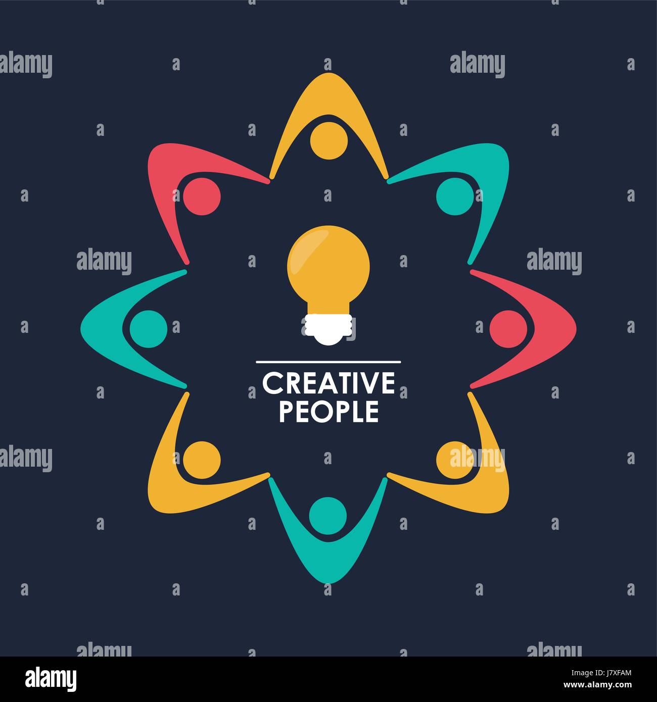 color background figure human abstract around light bulb creative ...
