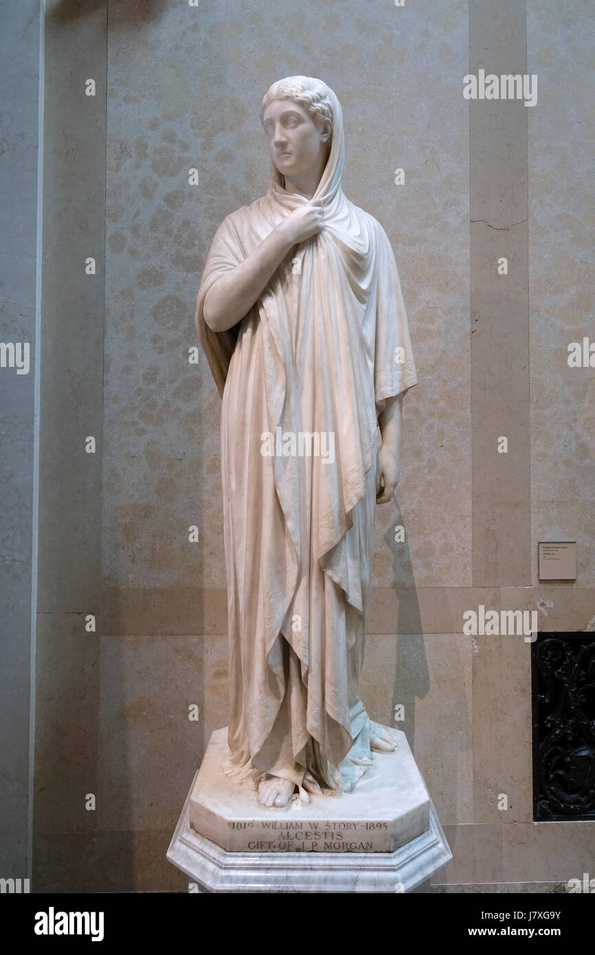 Alcestis by William Wetmore Story, 1874, marble   Wadsworth Atheneum   Hartford, CT   DSC05001 Stock Photo