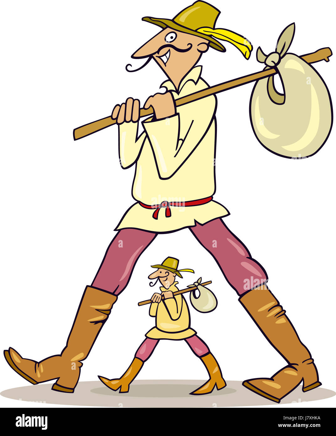 fantasy-illustration-cartoon-traveler-walker-comics-laugh-laughs