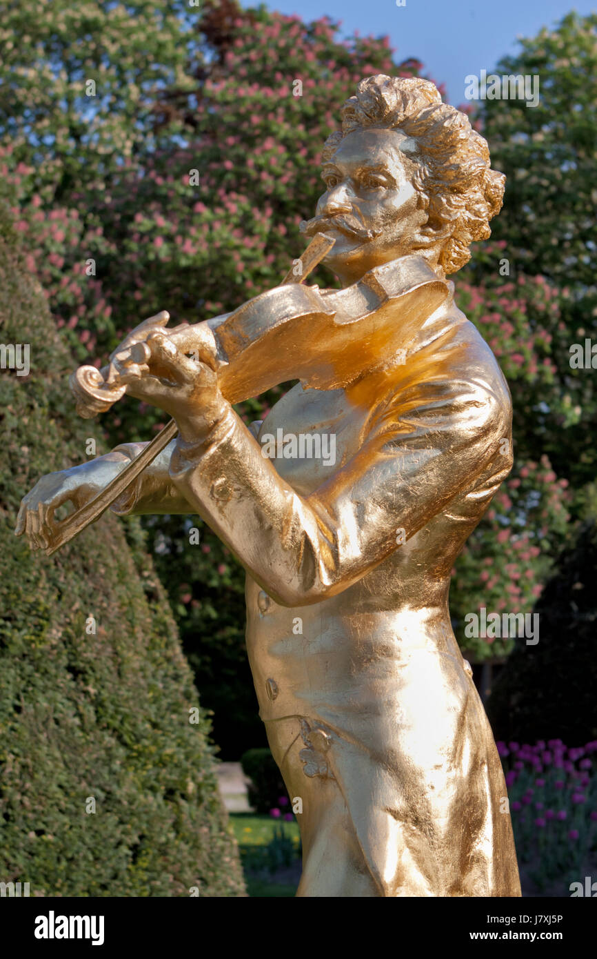 monument statue vienna austrians musician composer gold monument music