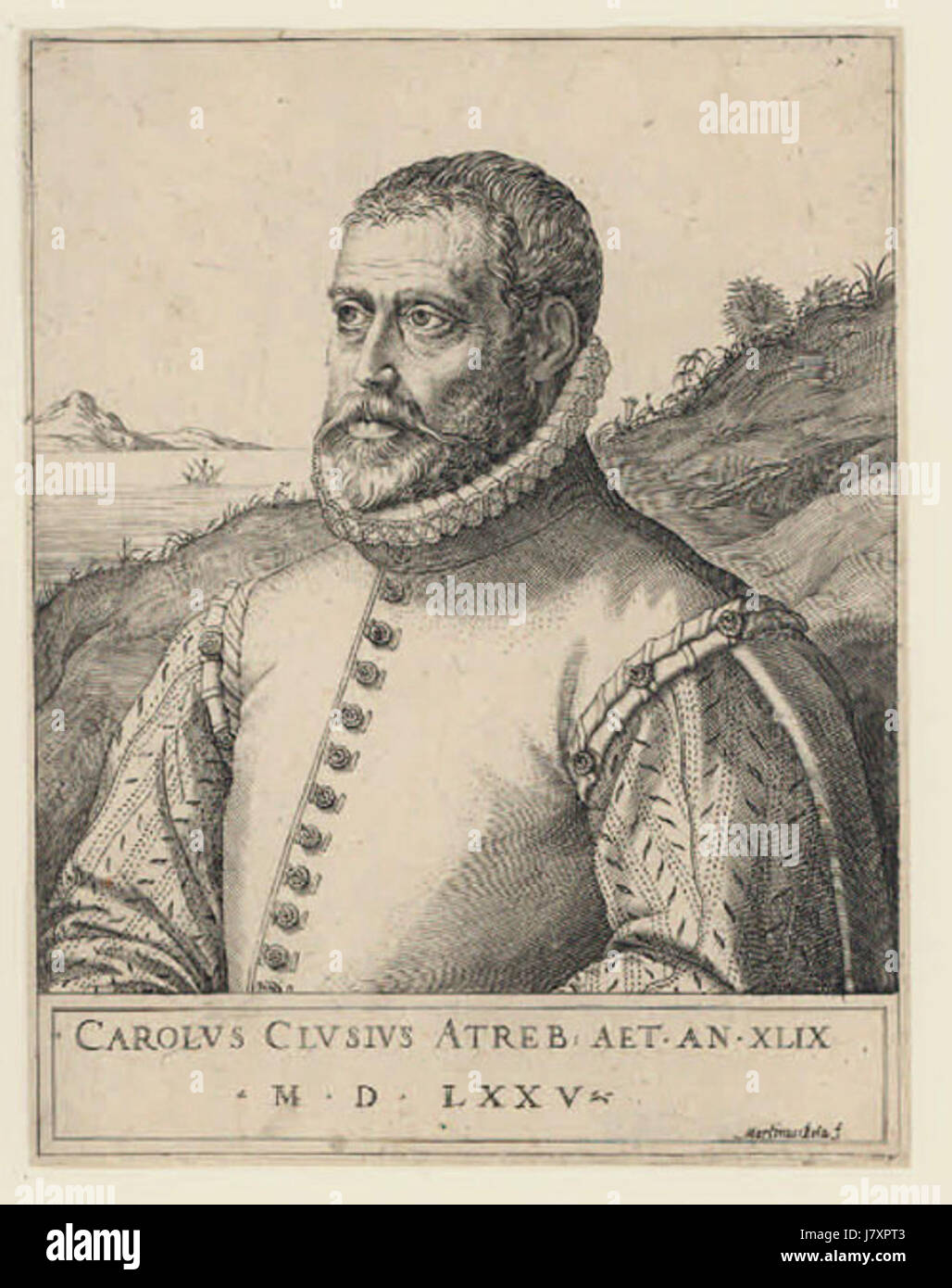 The portrait of Carolus Clusius, a pioneering botanist from the 16th ...