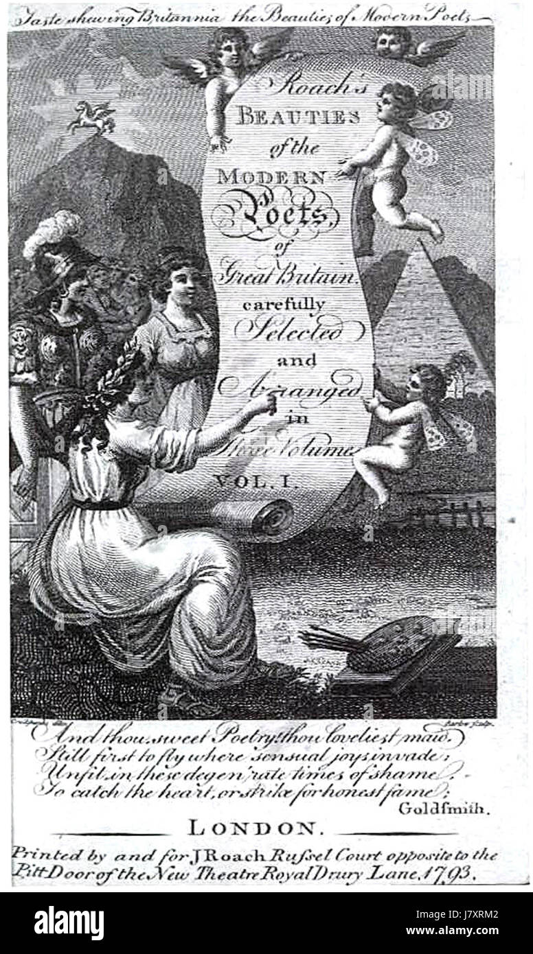 'Beauties of the Modern Poets' is a 1793 publication that features ...