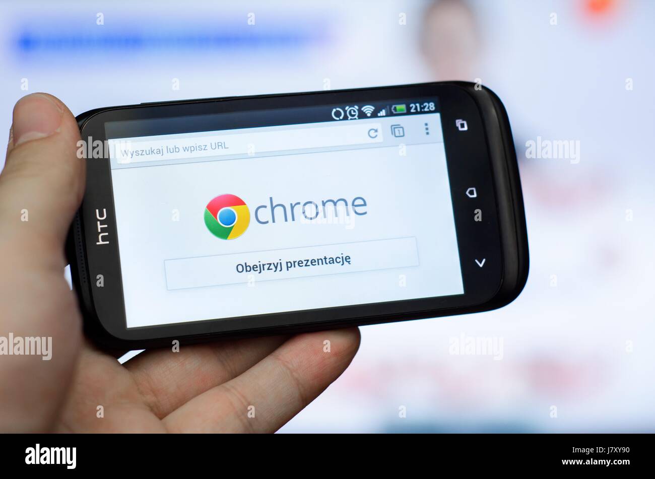 Google Chrome mobile web browser Stock Photo