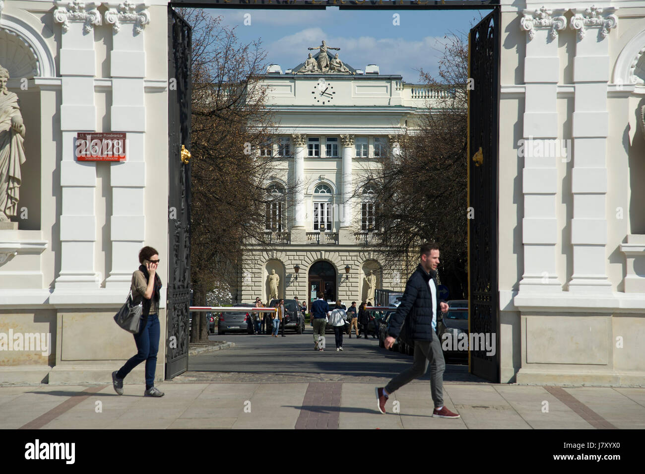 Main gate to University of Warsaw (Uniwersytet Warszawski) in Warsaw, Poland © Wojciech Strozyk / Alamy Stock Photo Stock Photo