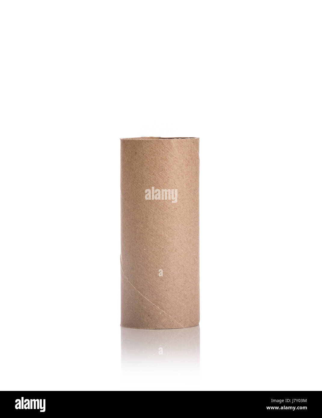 Brown paper roll. Studio shot isolated on white background Stock Photo