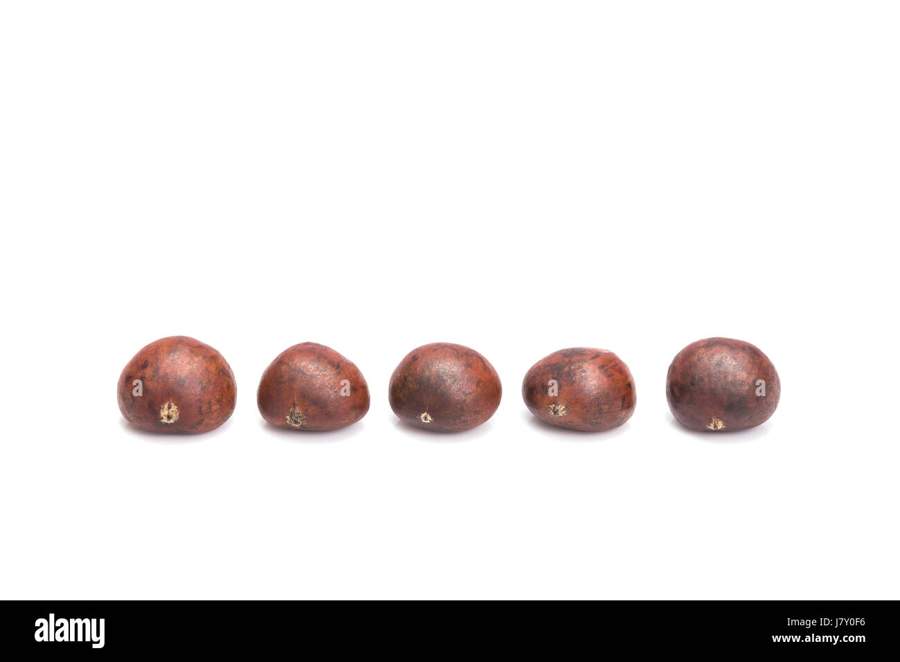 Castanas Inside Close up roasted chestnuts isolated on white background Stock Photo - Alamy