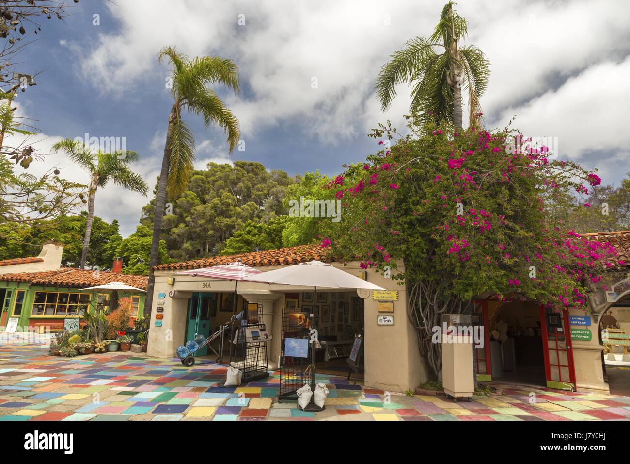 Spanish Village Art Studios in Balboa Park San Diego California Stock