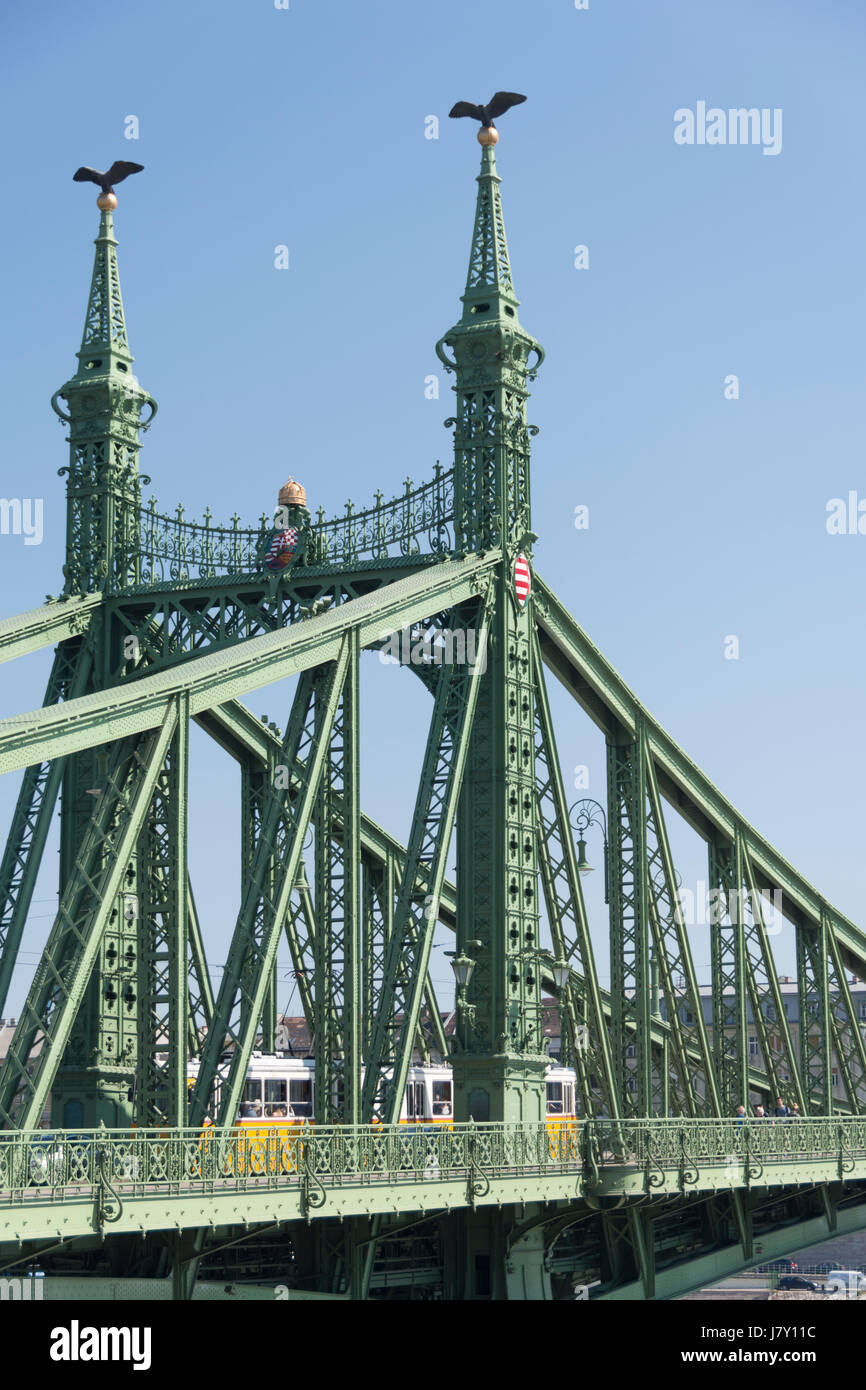 Hungary, Budapest. The Liberty Bridge Stock Photo