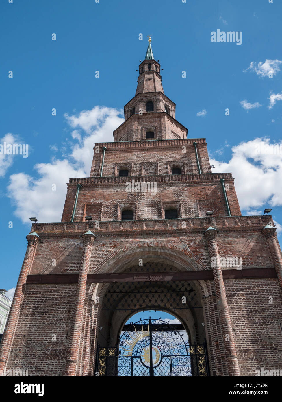 Söyembikä Tower, also called the Khan's Mosque, is probably the most familiar landmark and architectural symbol of Kazan. Stock Photo