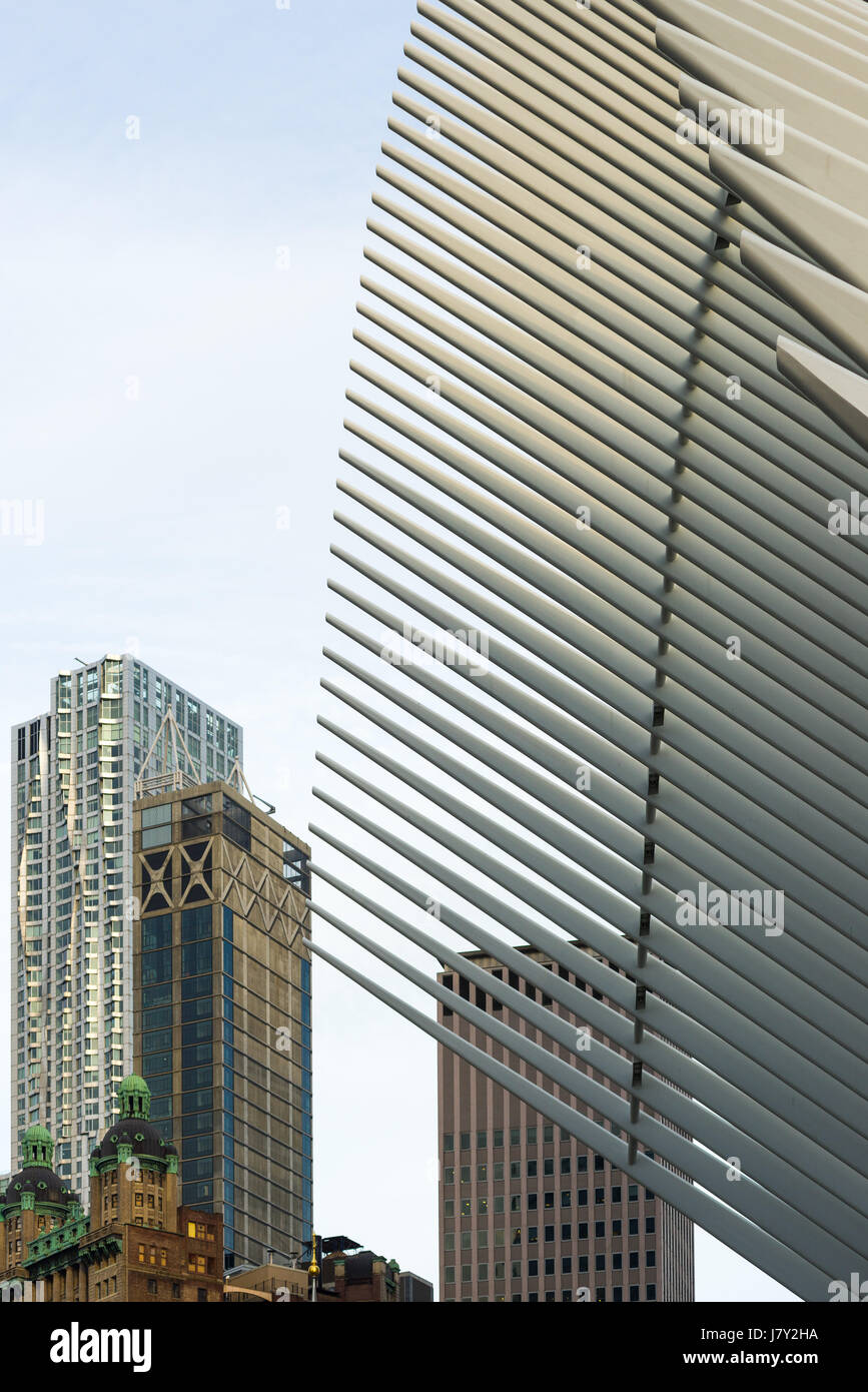 Exterior Of The Oculus World Trade Center Transportation Hub, New York Stock Photo