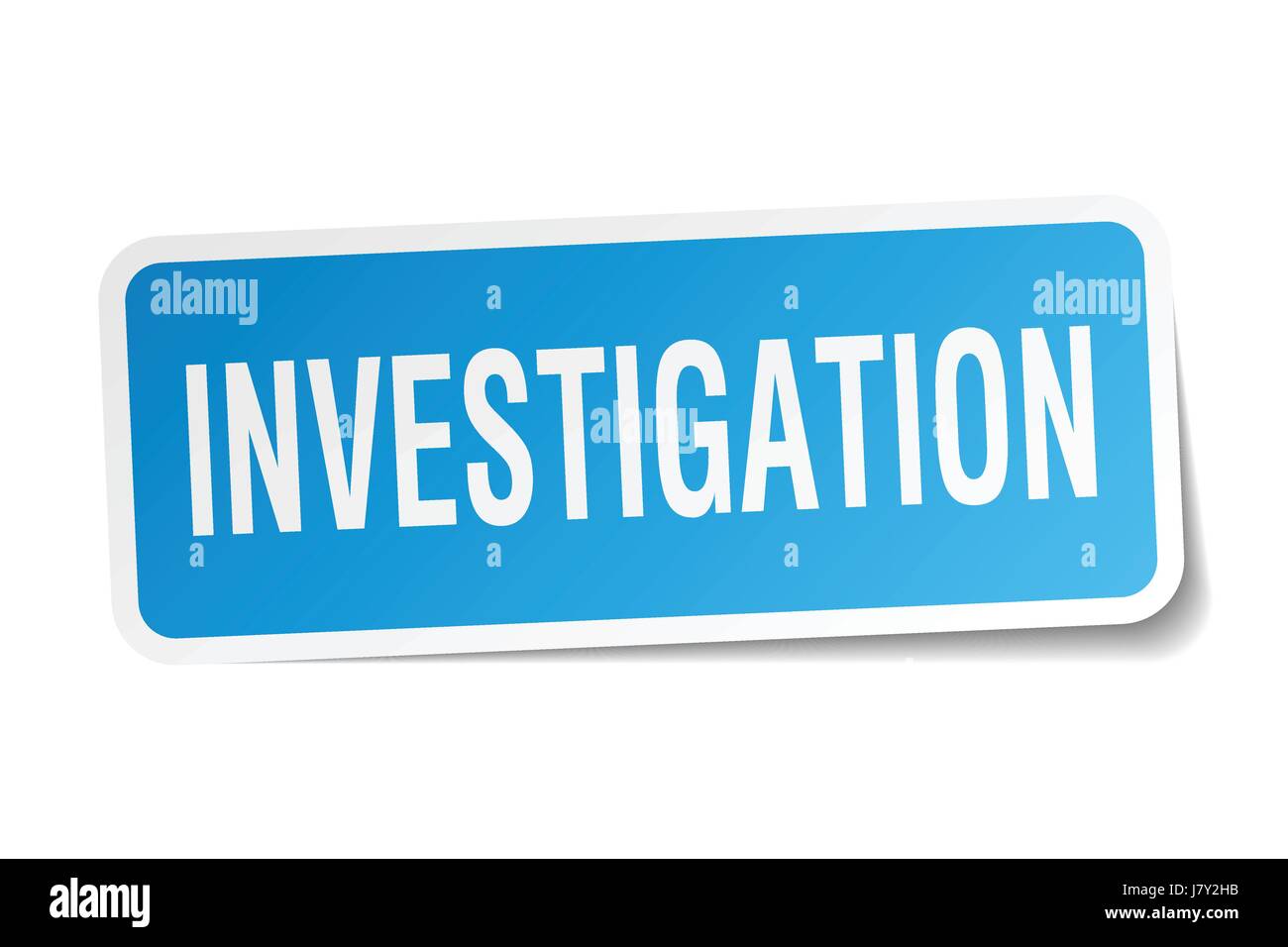 investigation square sticker on white Stock Vector Image & Art - Alamy