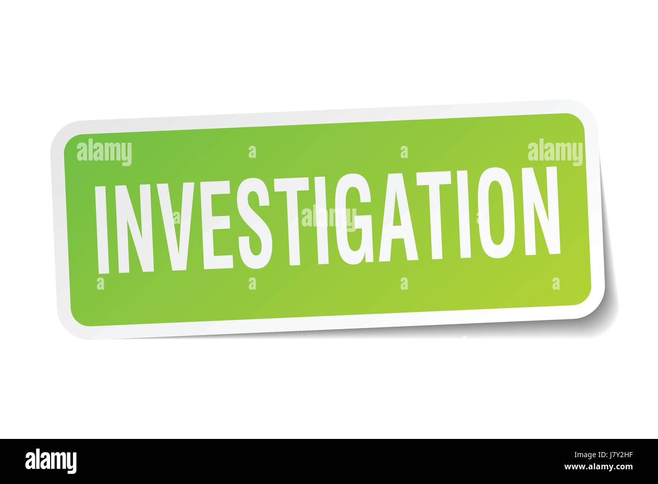 investigation square sticker on white Stock Vector Image & Art - Alamy