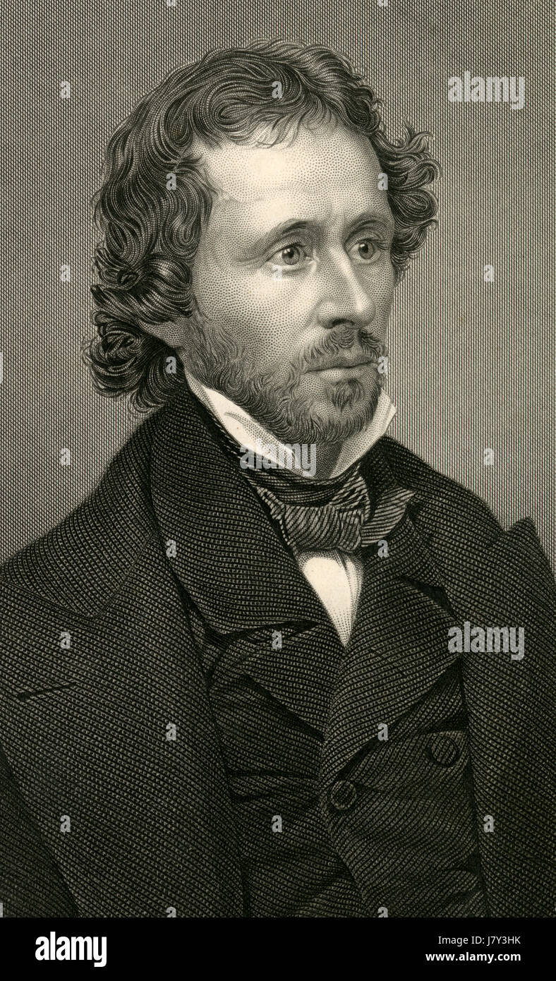 Antique c1860 engraving, John C. Fremont, John Charles Frémont (1813-1890) was an American military officer, math instructor, explorer, author, U.S. Senator, and politician who, in 1856, became the first candidate of the anti-slavery Republican Party for the office of President of the United States. SOURCE: ORIGINAL ENGRAVING. Stock Photo