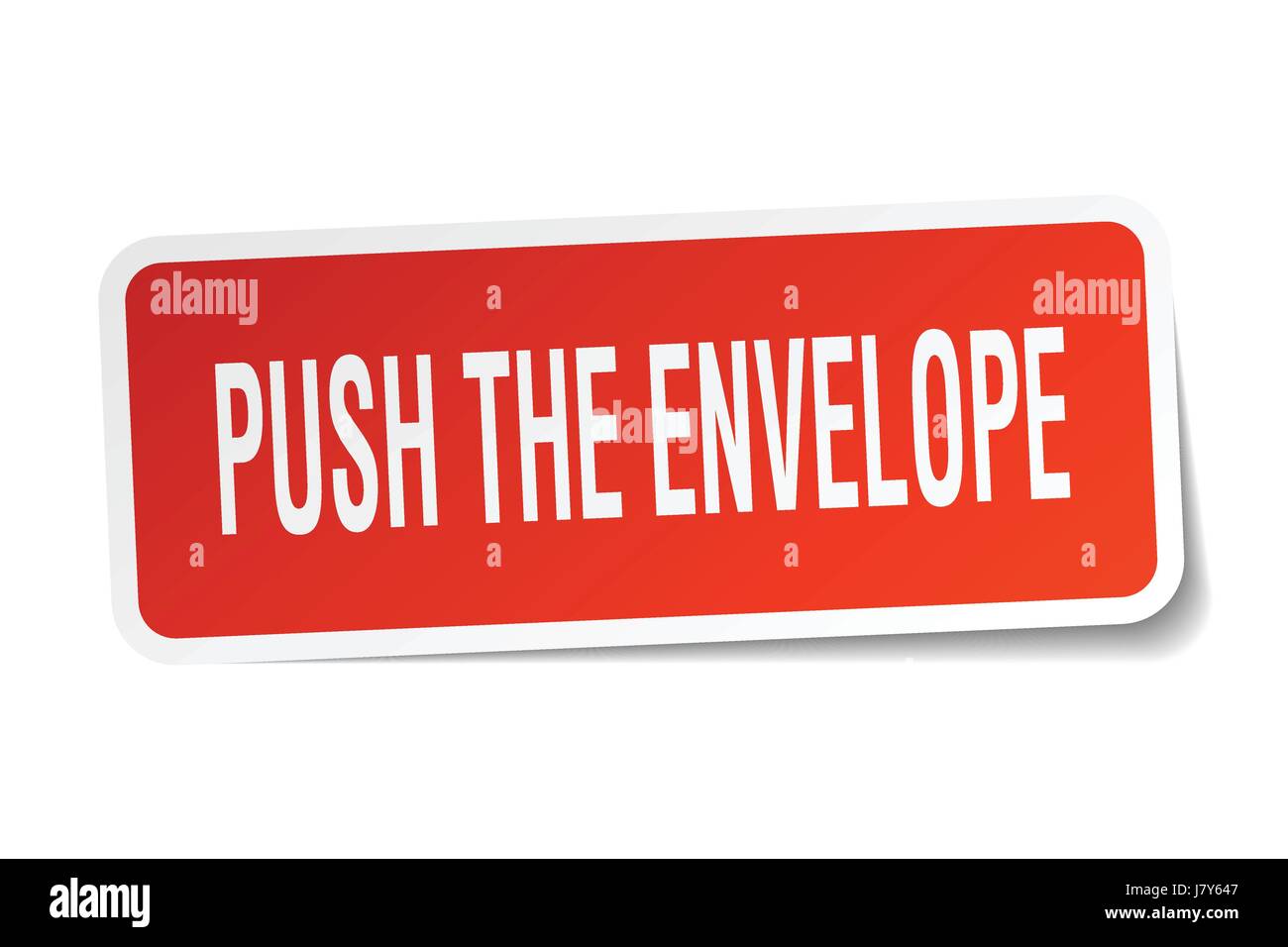 push the envelope square sticker on white Stock Vector Image & Art - Alamy