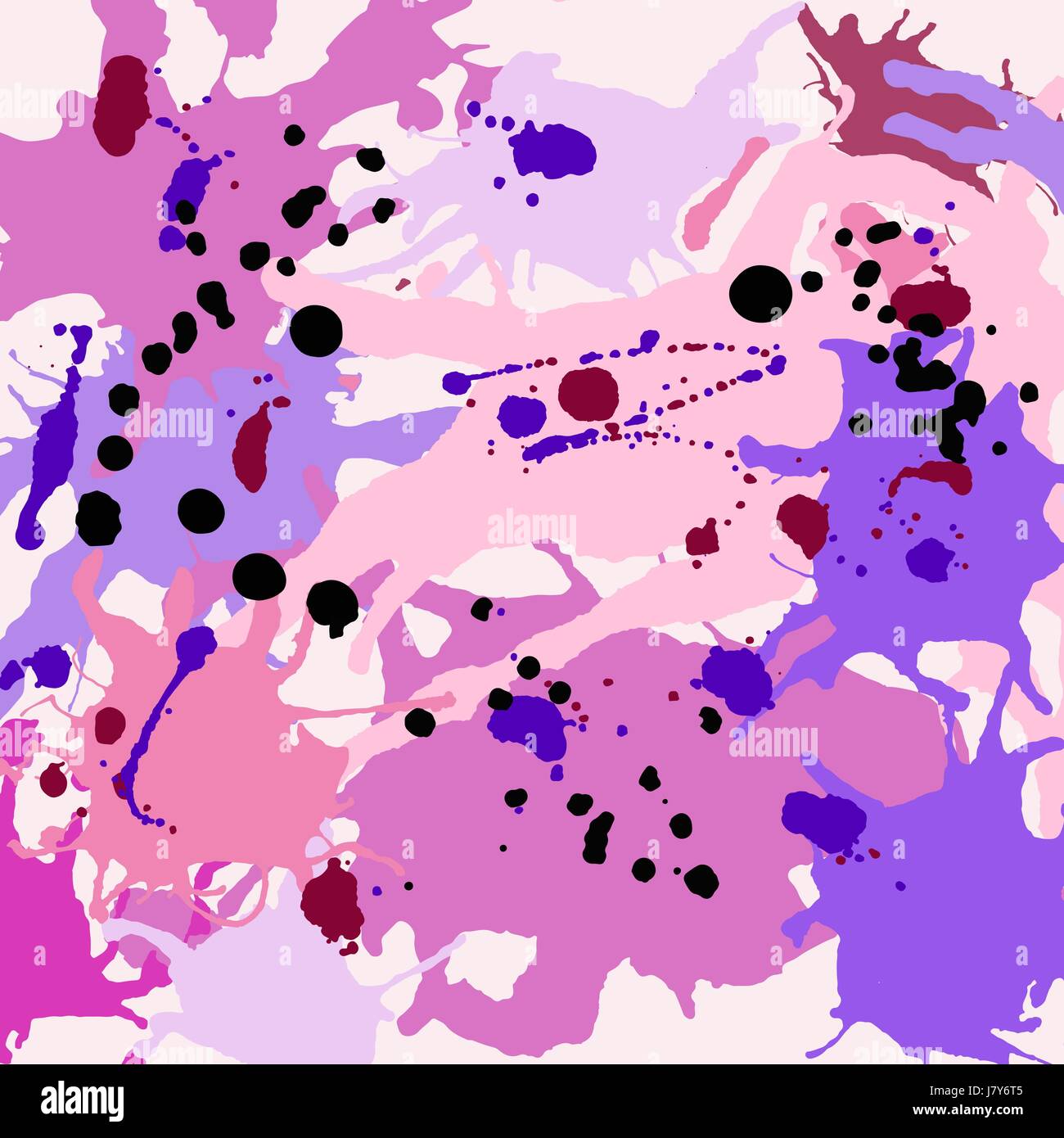 Pink maroon purple lilac ink paint splashes vector colorful background ...