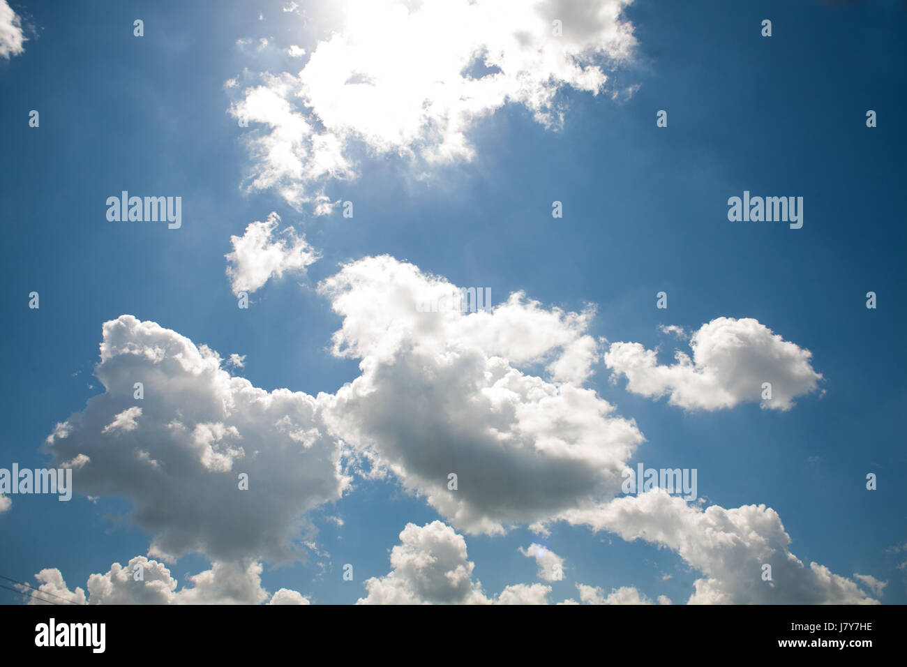 Beautiful white clouds on a blue cloudy sunny sky rain clouds from ...