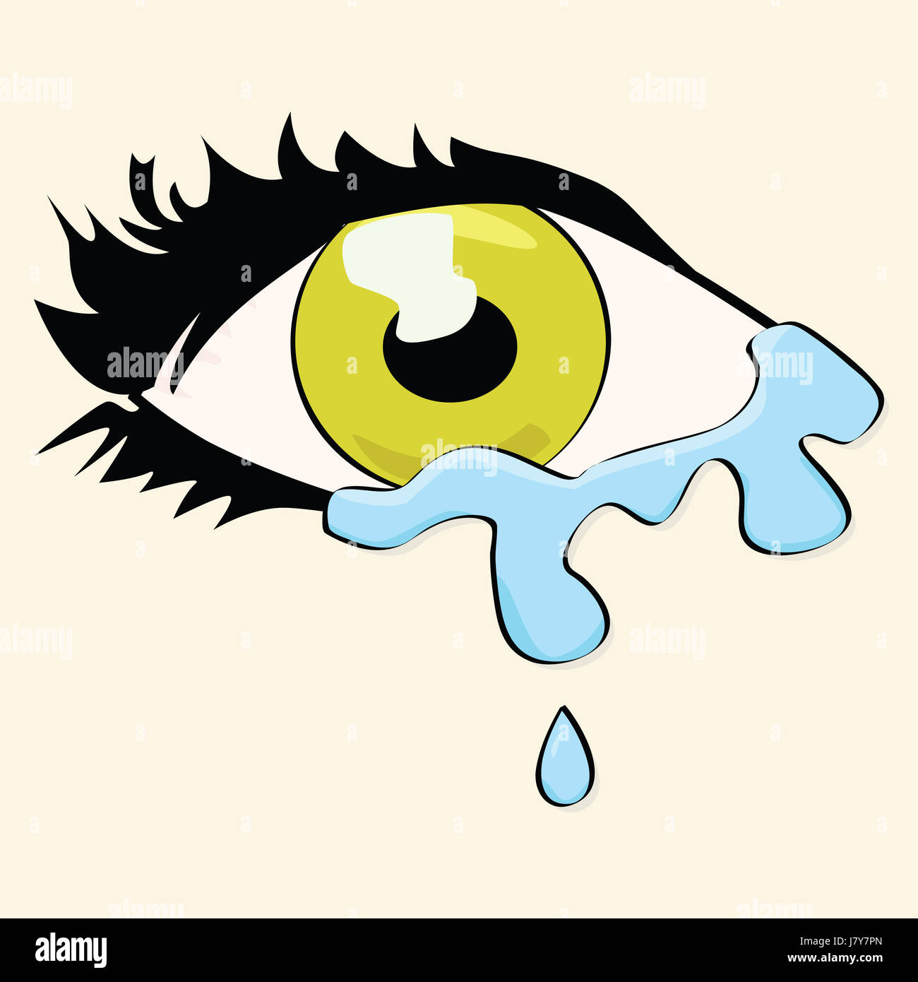 Cartoon eye with tear Cut Out Stock Images & Pictures - Page 3 - Alamy