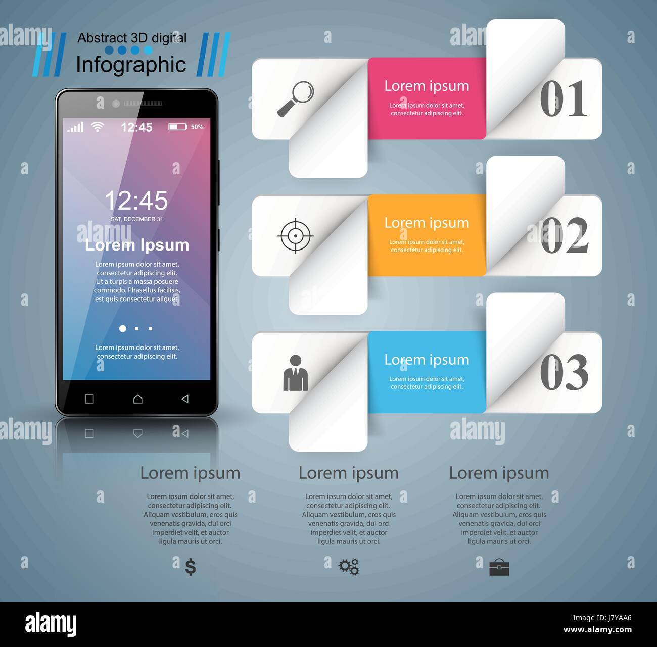 3D infographic. Smartphone icon Stock Vector Image & Art - Alamy