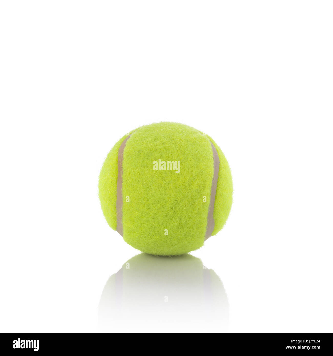 Close up new tennis ball. Studio shot isolated on white background Stock Photo