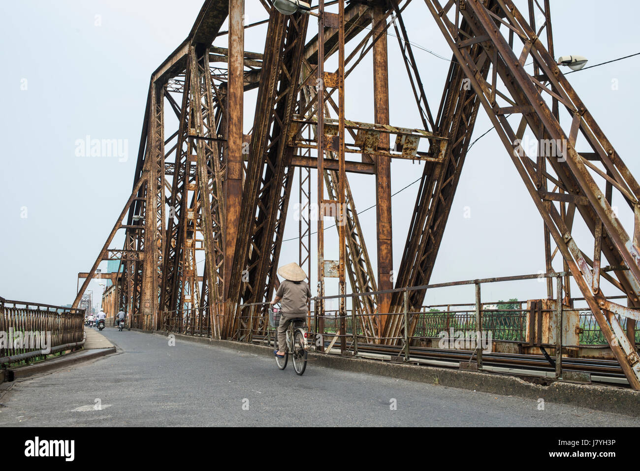 Long Bien bridge, Hanoi Stock Photo