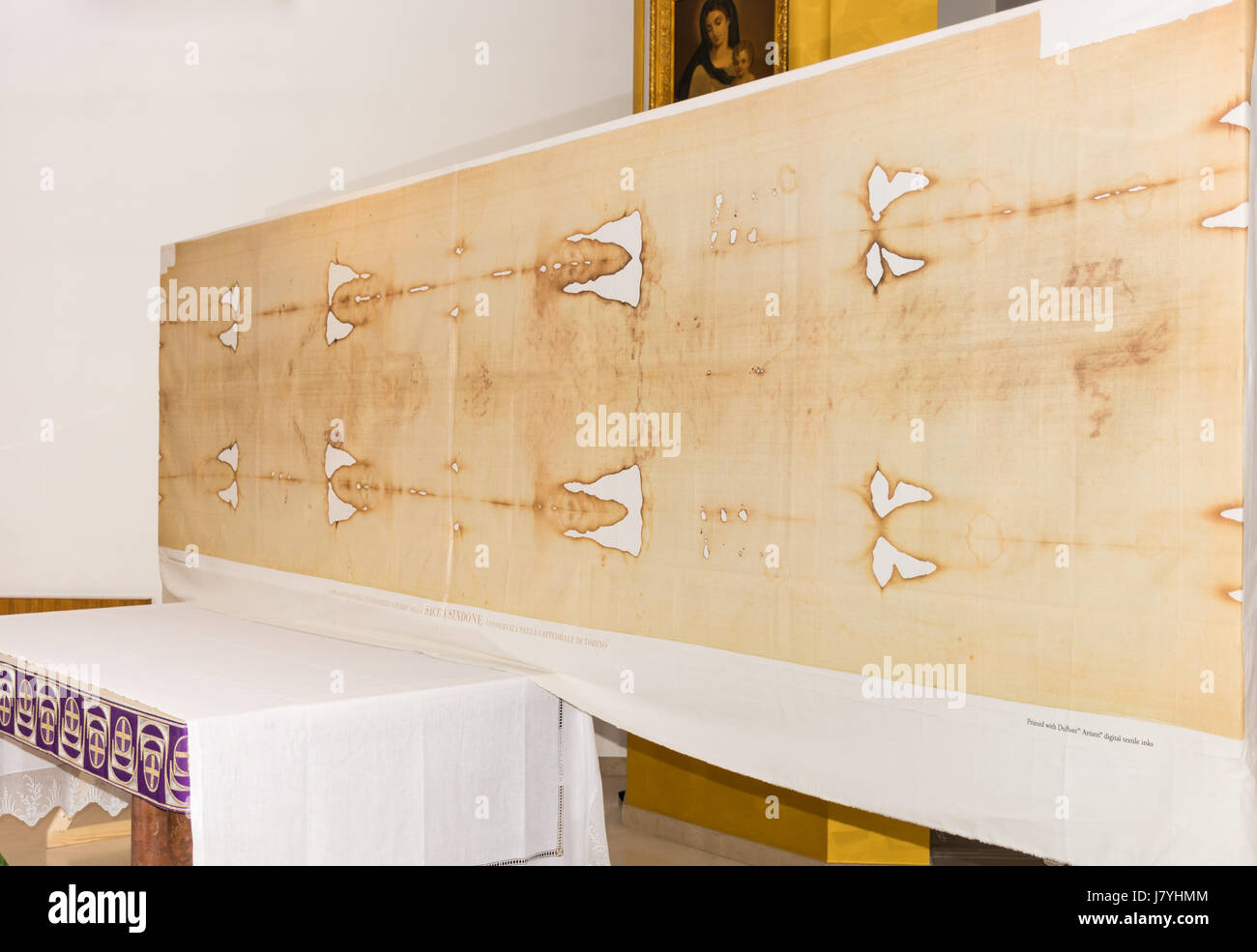 Abstract and conceptual Catholicism, the Holy Shroud of Turin. Known as