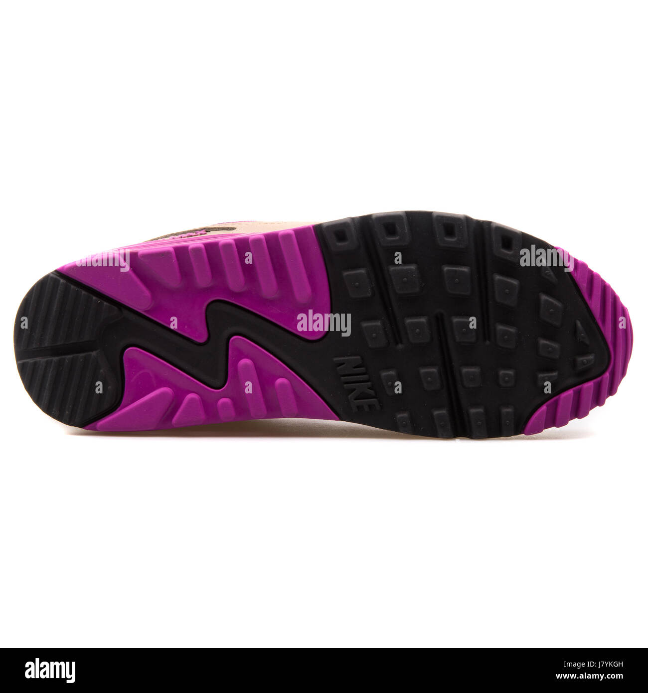Nike WMNS Air Max 90 LTHR Women's Leather Running Desert/Purple-Khaki  Sneakers - 768887-200 Stock Photo - Alamy