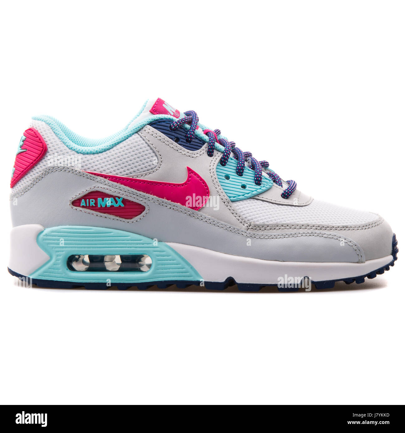 Nike Air Max 90 Mesh (GS) Youth White Vivid Pink Copa Platinum - 724855-102  Stock Photo - Alamy