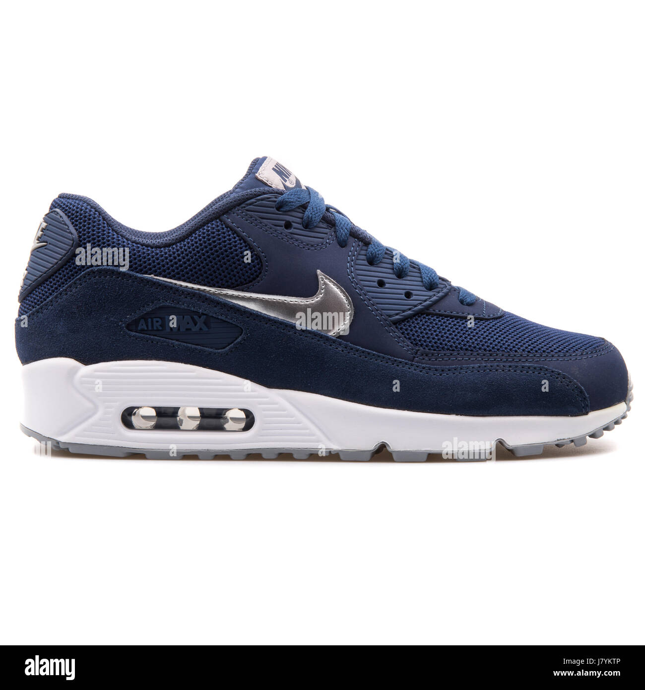 Nike Air Max 90 Essential Blue Men Sports Sneakers - 537384-411 Stock Photo  - Alamy