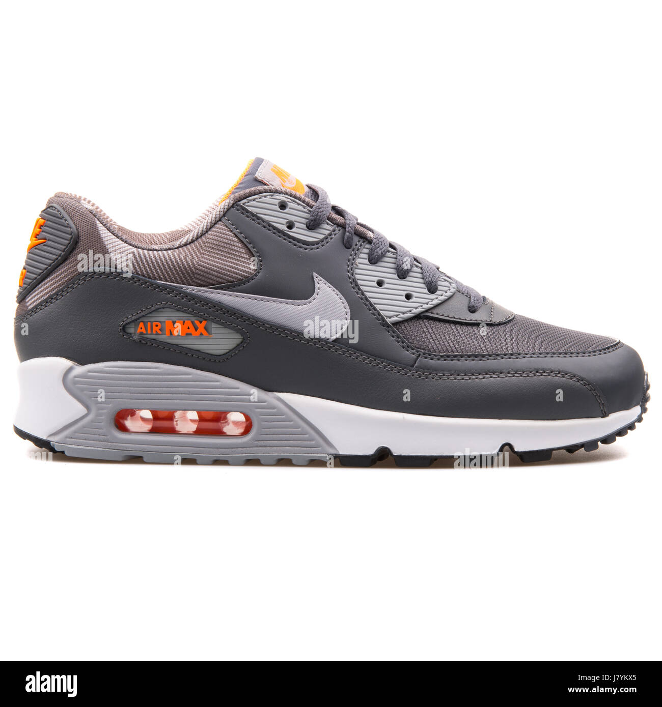 Nike Air Max 90 Print Grey White Orange Men's Running Sneakers Stock Photo  - Alamy