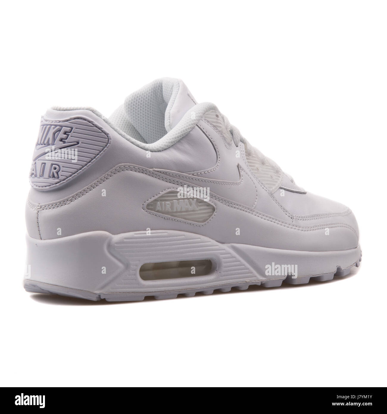 Nike Air Max 90 Leather White Men's Leather Sports Sneakers - 302519-113  Stock Photo - Alamy