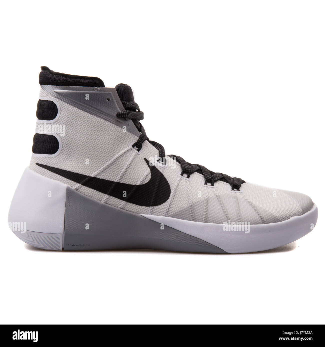 Nike Hyperdunk 2015 White and Grey Men's Basketball Sneakers - 749561-100  Stock Photo - Alamy