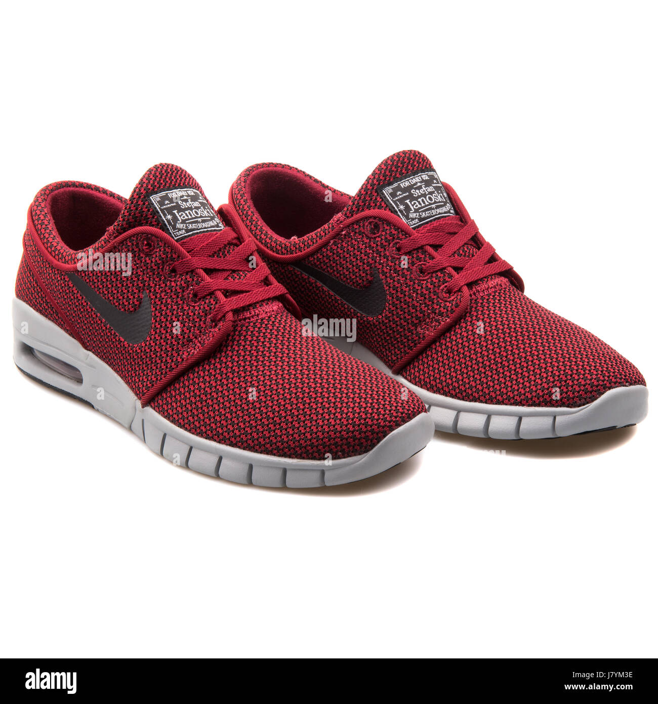 Nike Stefan Janoski Max Men's Red Black Skateboarding Sneakers - 631303-601  Stock Photo - Alamy