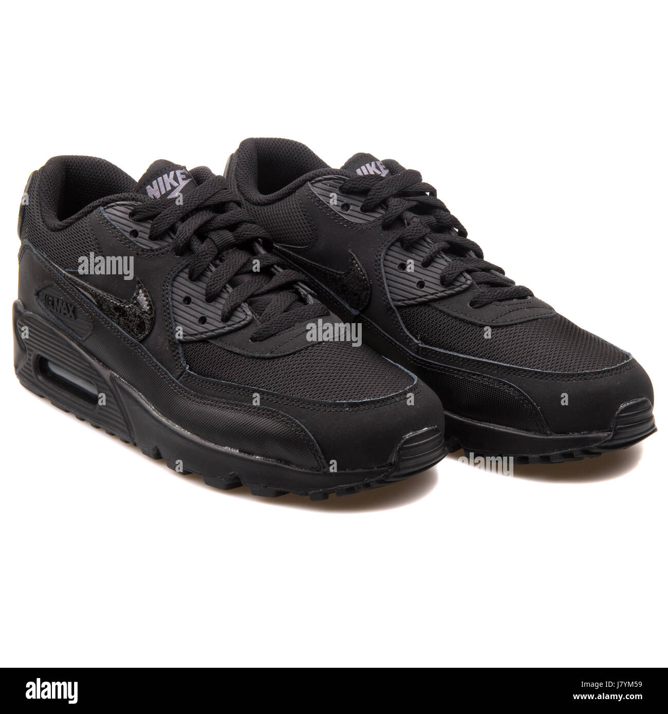 Nike Air Max 90 Mesh (GS) Youth Black Running Sneakers - 724824-001 Stock -