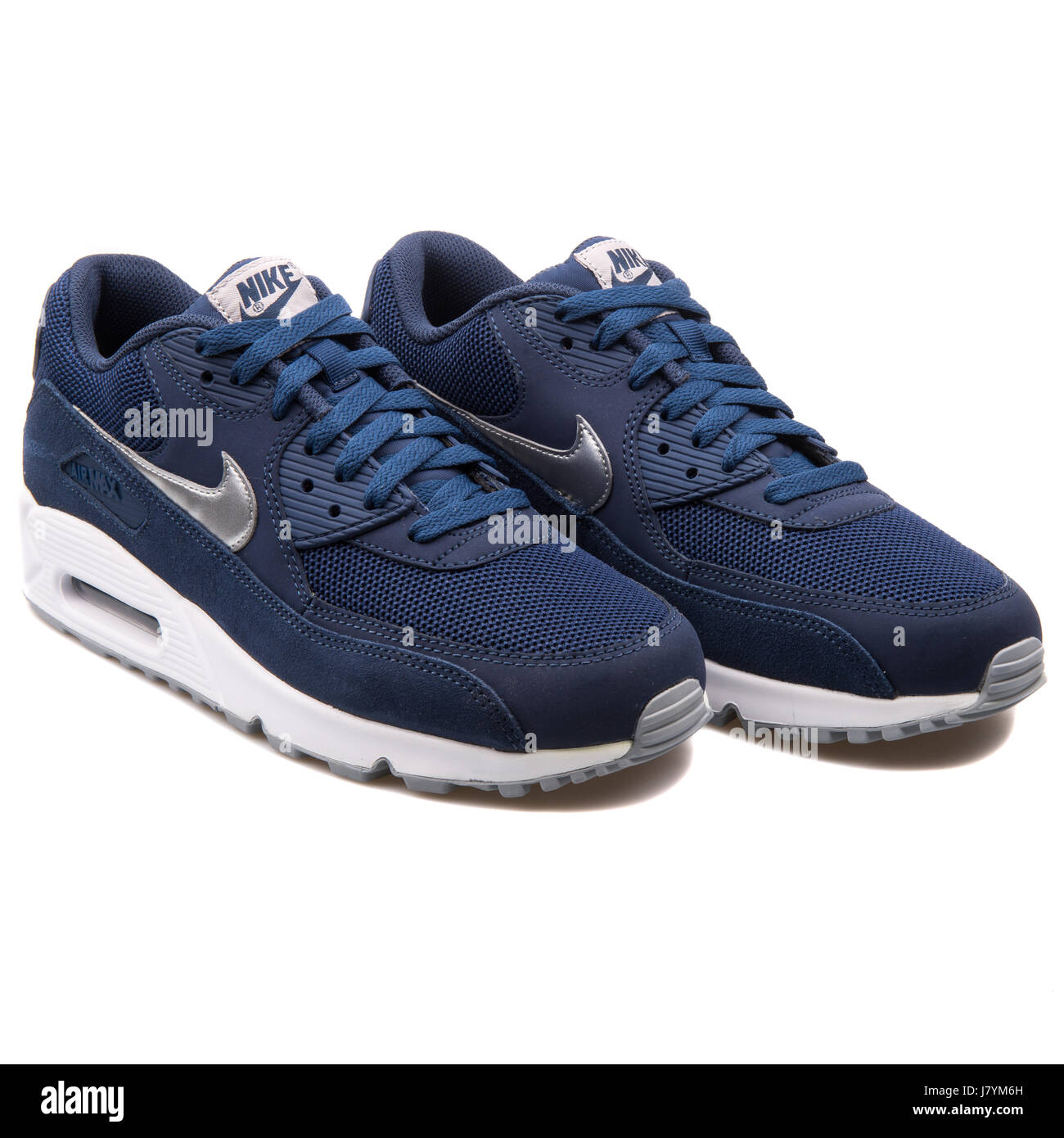 Nike Air Max 90 Essential Blue Men Sports Sneakers - 537384-411 Stock Photo  - Alamy