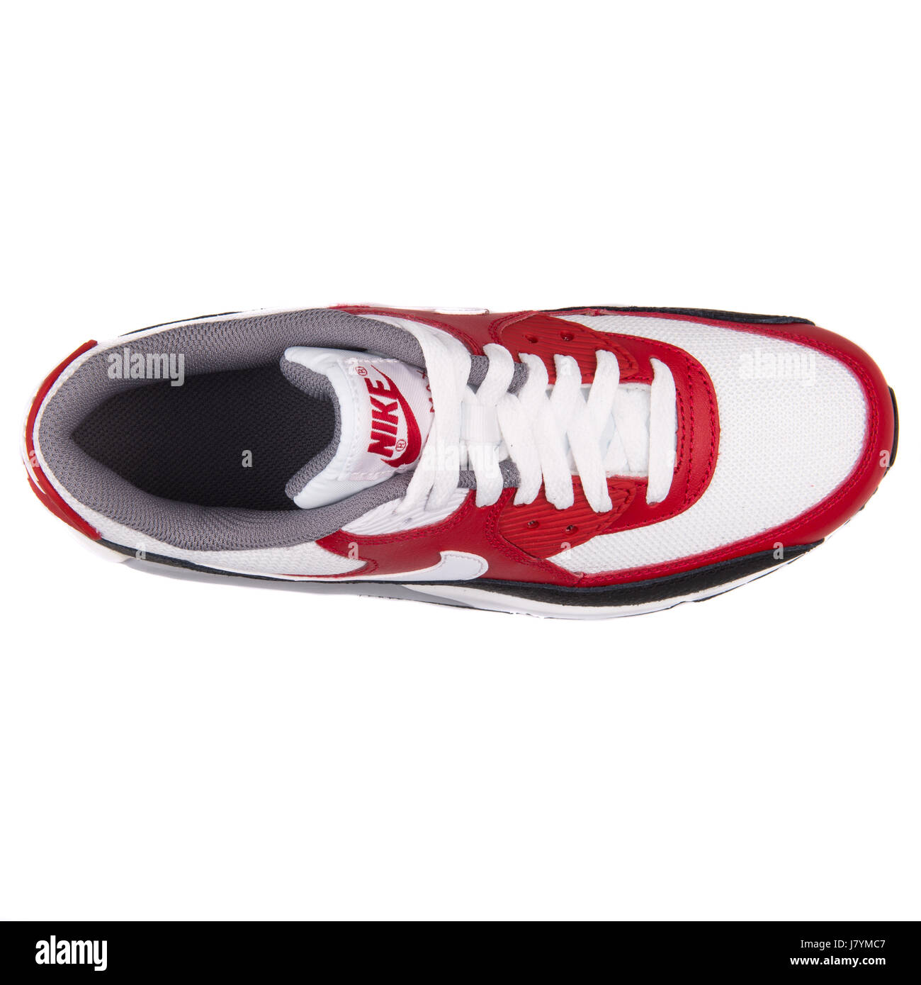 Nike Air Max 90 Mesh (GS) Red White and Black Youth Sports Sneakers -  724824-102 Stock Photo - Alamy