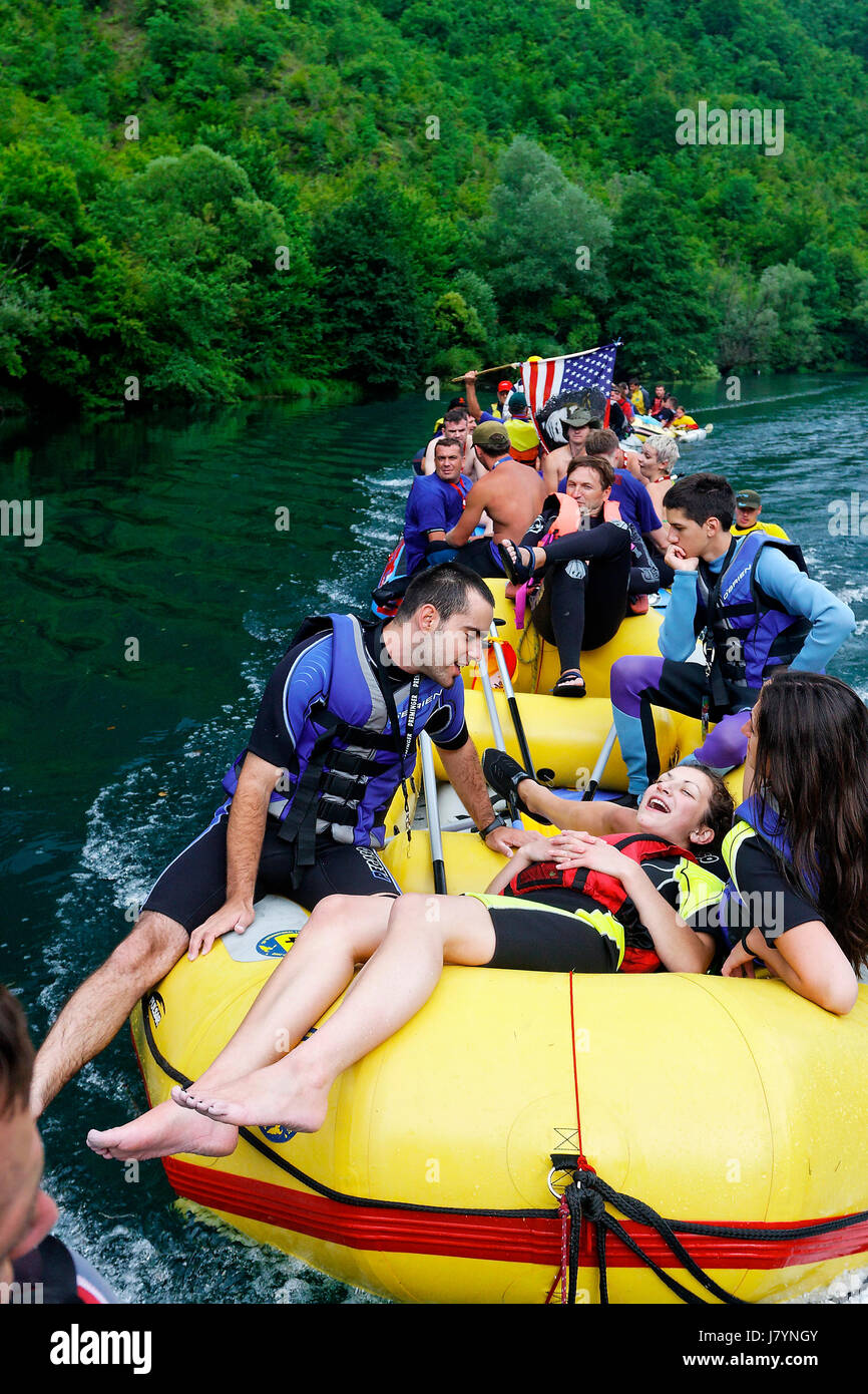 River One Raft Rafting on una river hi-res stock photography and images - Alamy