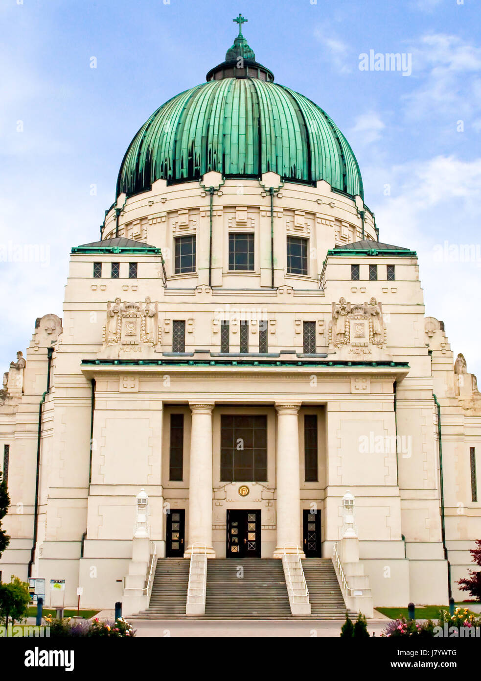 historical religious belief church god dome vienna austrians cross austria Stock Photo