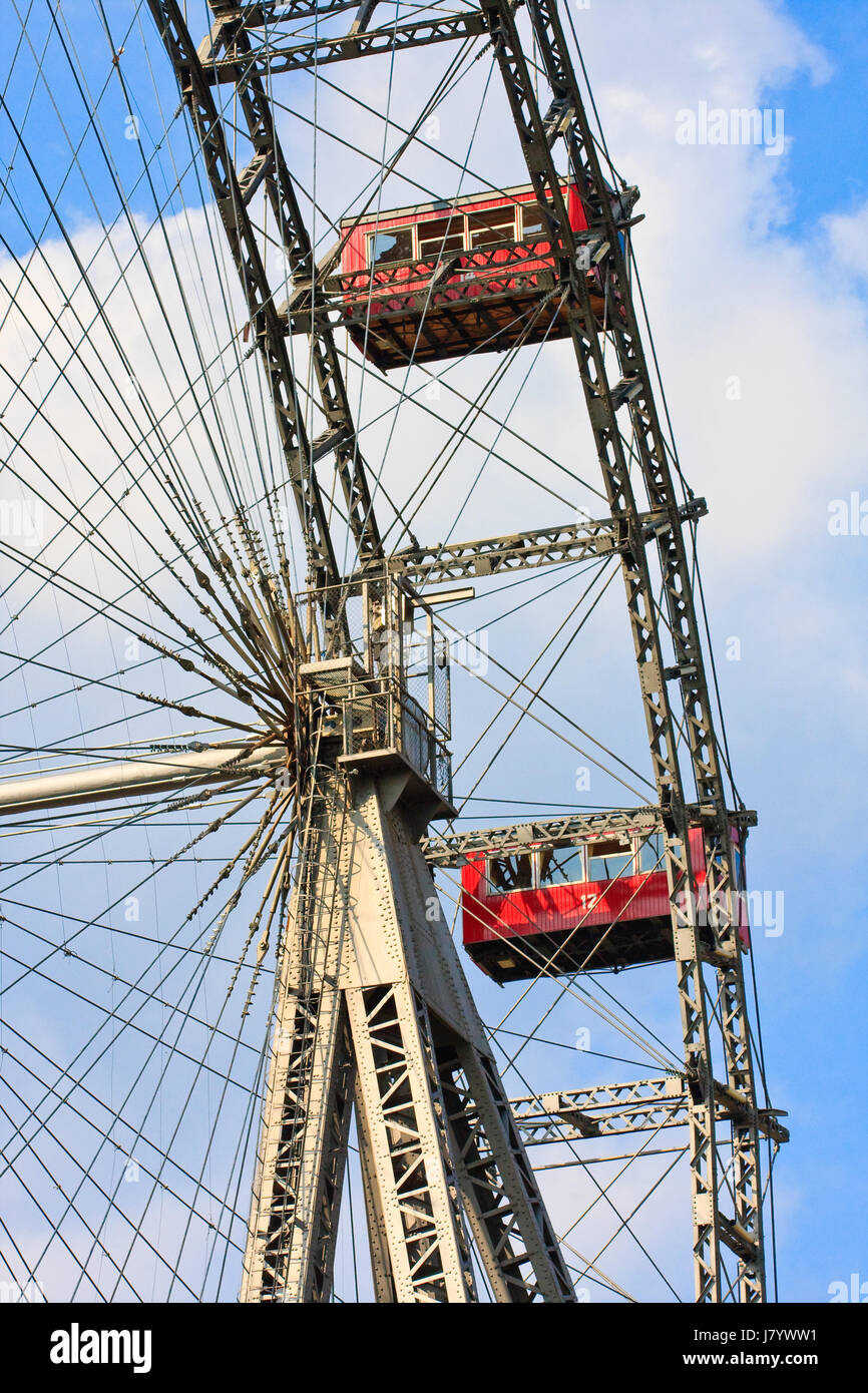 details of the observation wheel in prater,vienna Stock Photo