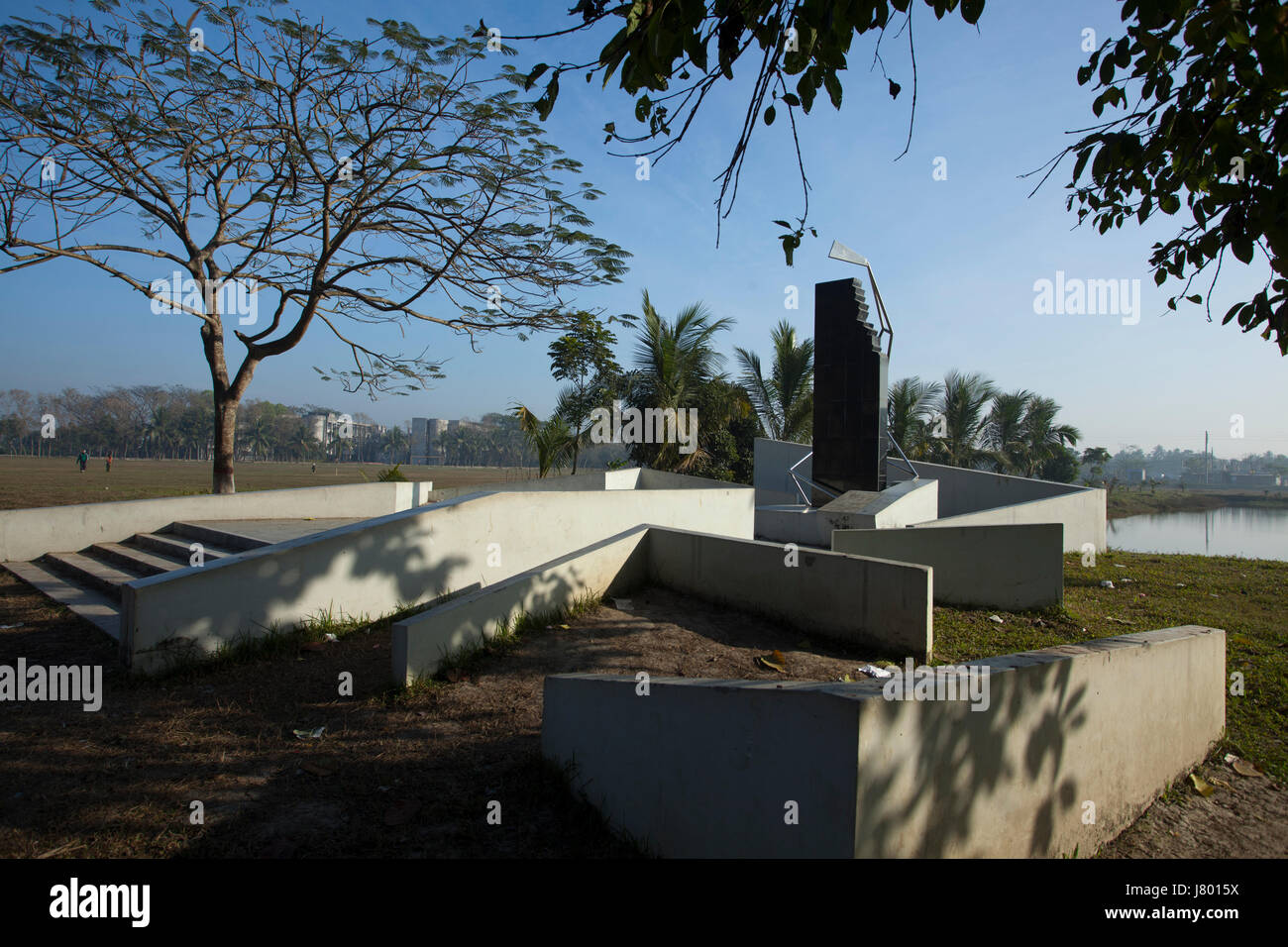 Katka Memorial Monument at the Khulna University campus in remembrance of 11 students who drowned in sea near Sundarbans in 2004. Khulna, Bangladesh. Stock Photo