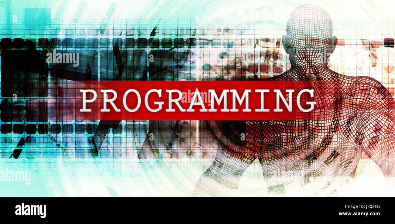 Programming Sector with Industrial Tech Concept Art Stock Photo - Alamy