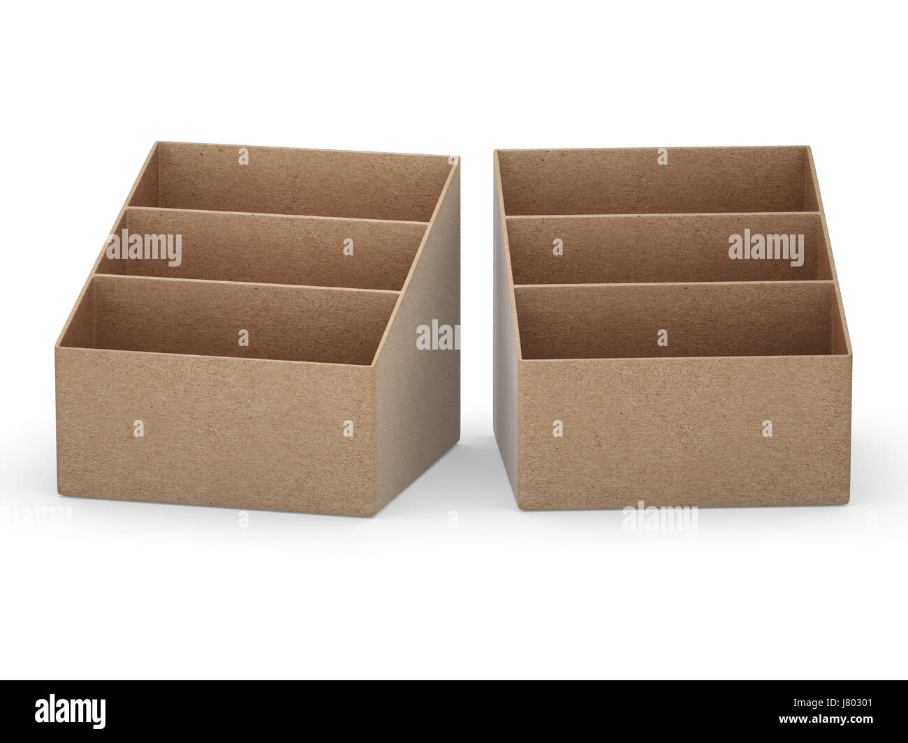 blank  kraft paper  holder box with clipping path Stock Photo