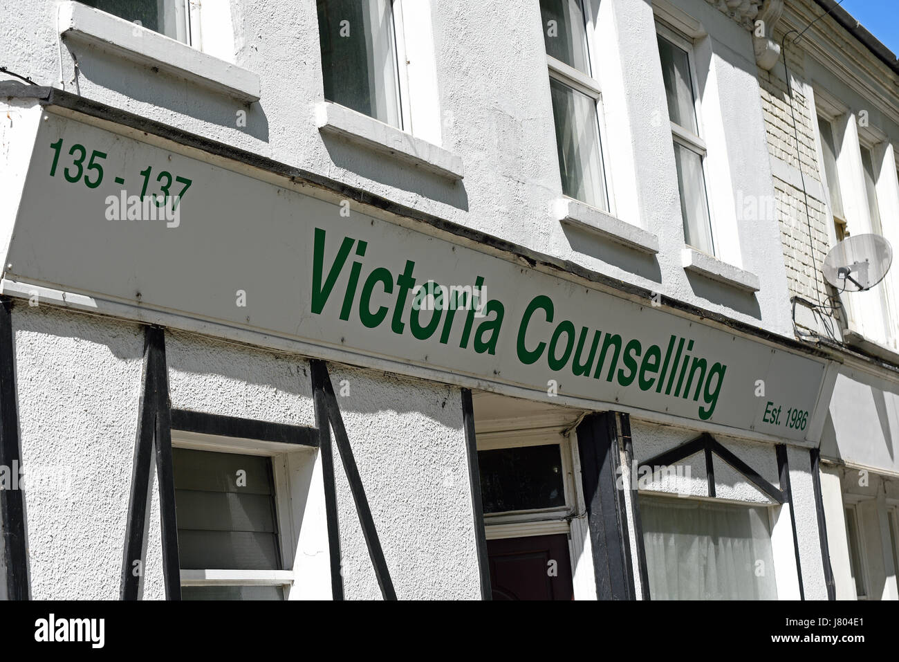 Victoria Counselling in Victoria Avenue, Southend on Sea, Essex offers counselling and psychotherapy for individuals and couples and training courses Stock Photo