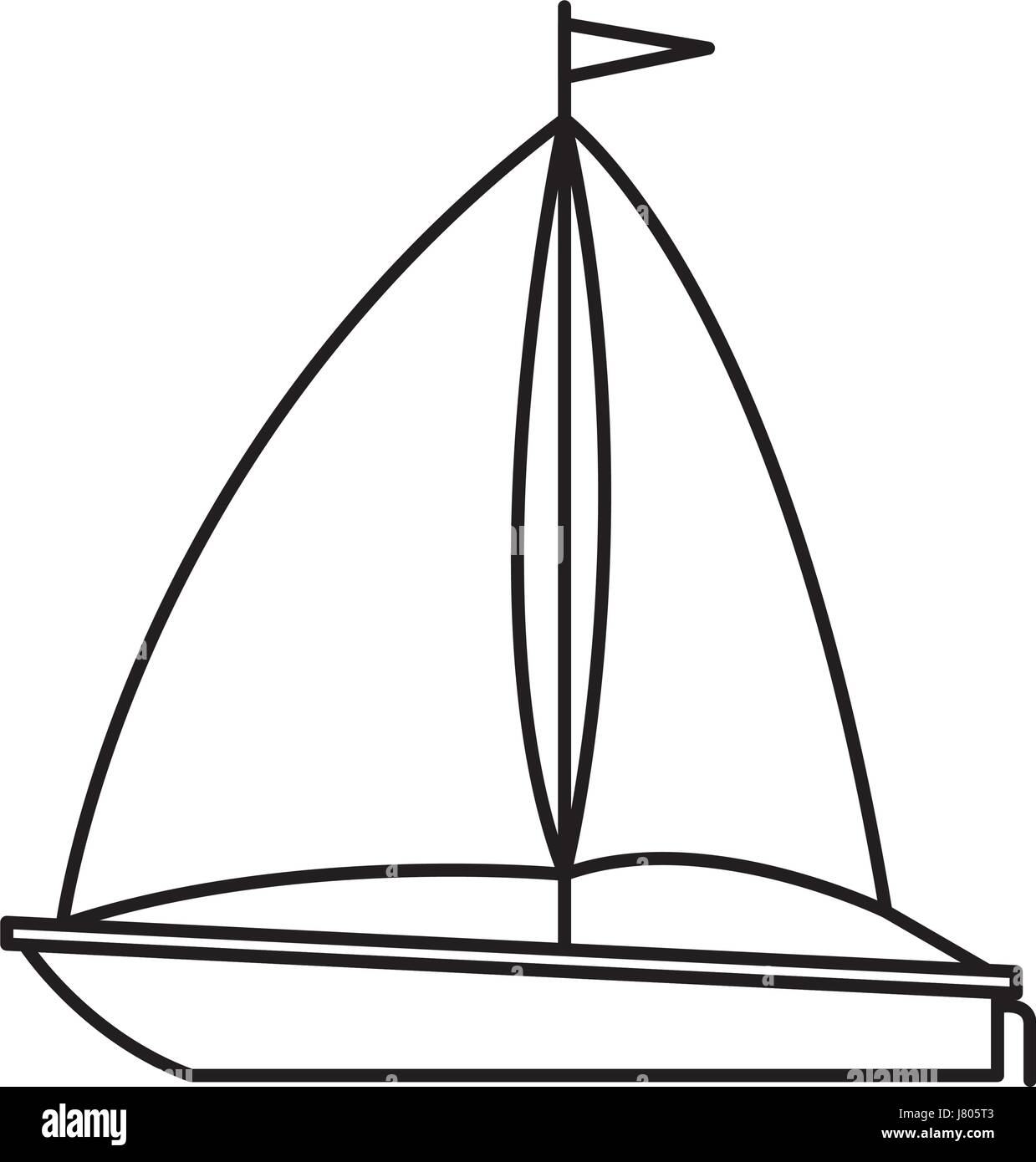 Black Silhouette Boat High Resolution Stock Photography and Images - Alamy