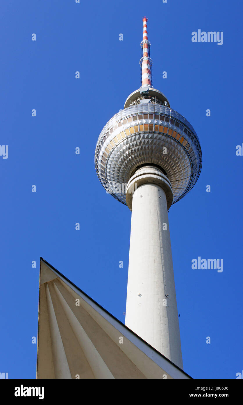 blue tower shine shines bright lucent light serene luminous travel city town Stock Photo