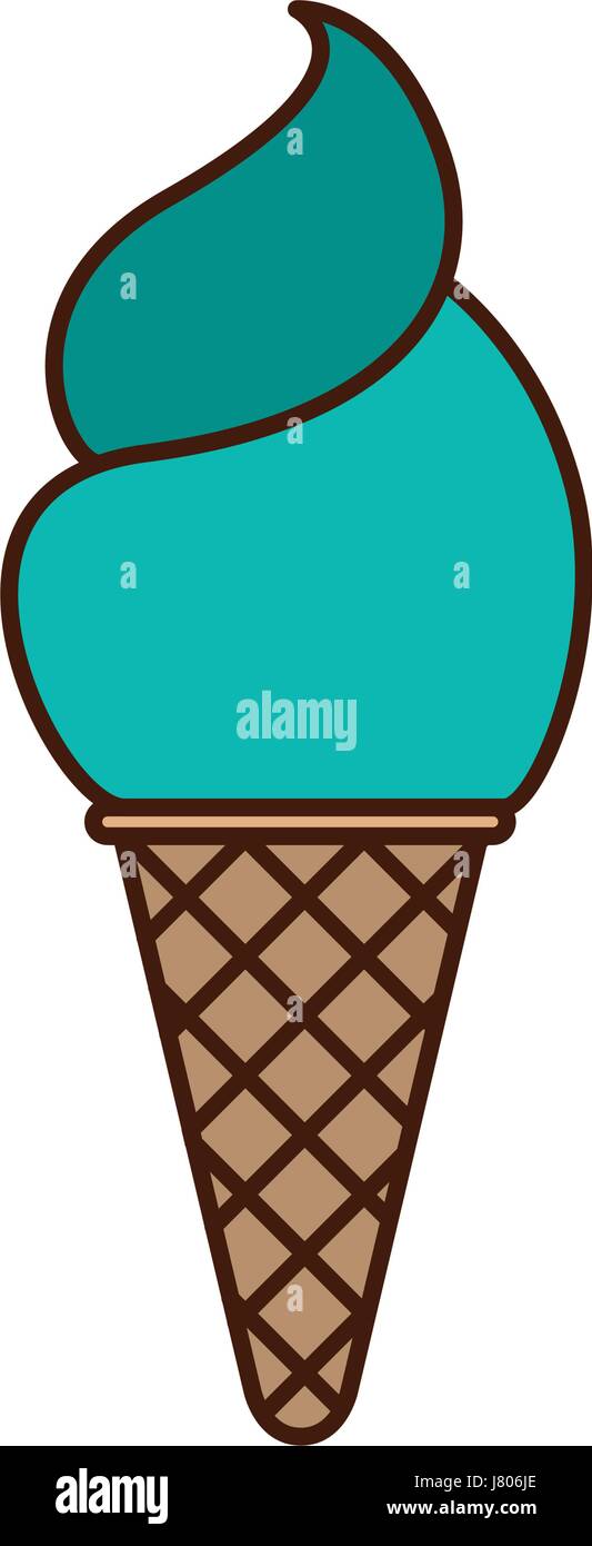 colorful silhouette of ice cream cone Stock Vector Image & Art - Alamy