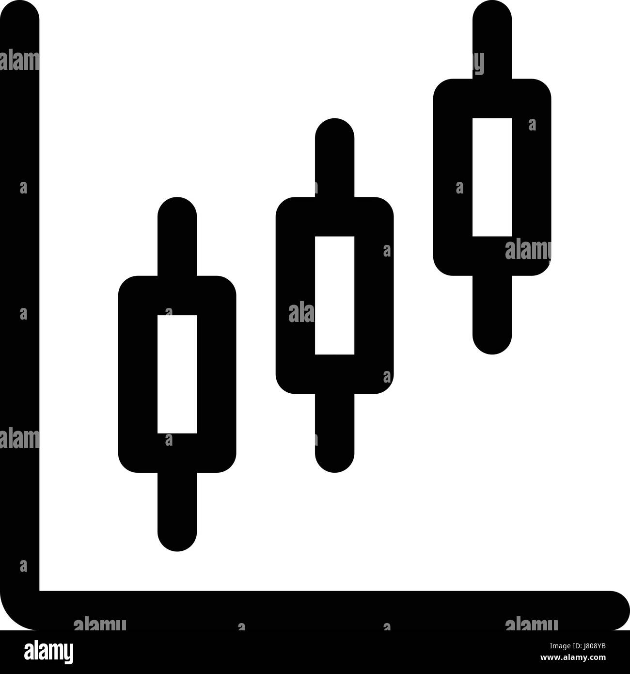 whisker chart Stock Vector