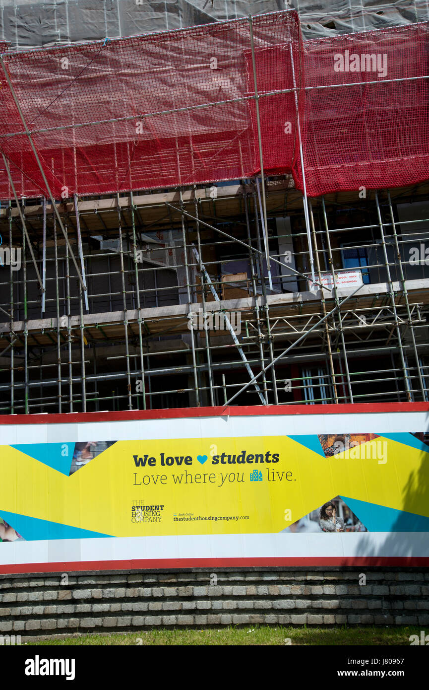 Plymouth, Devon. Construction site - proposed student accommodation Stock Photo