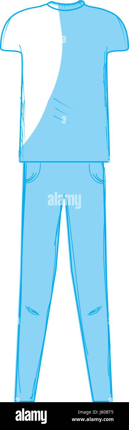 silhouette cute man casual wear design Stock Vector Image & Art - Alamy
