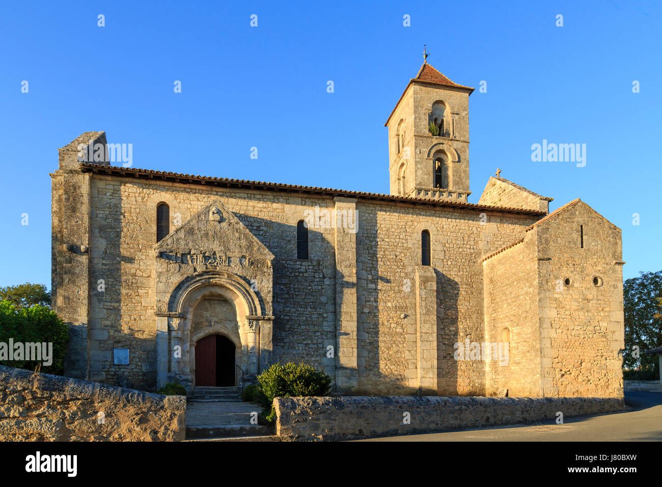 France, Gironde, Montagne, hamlet de Saint Georges de Montagne, Church Stock Photo